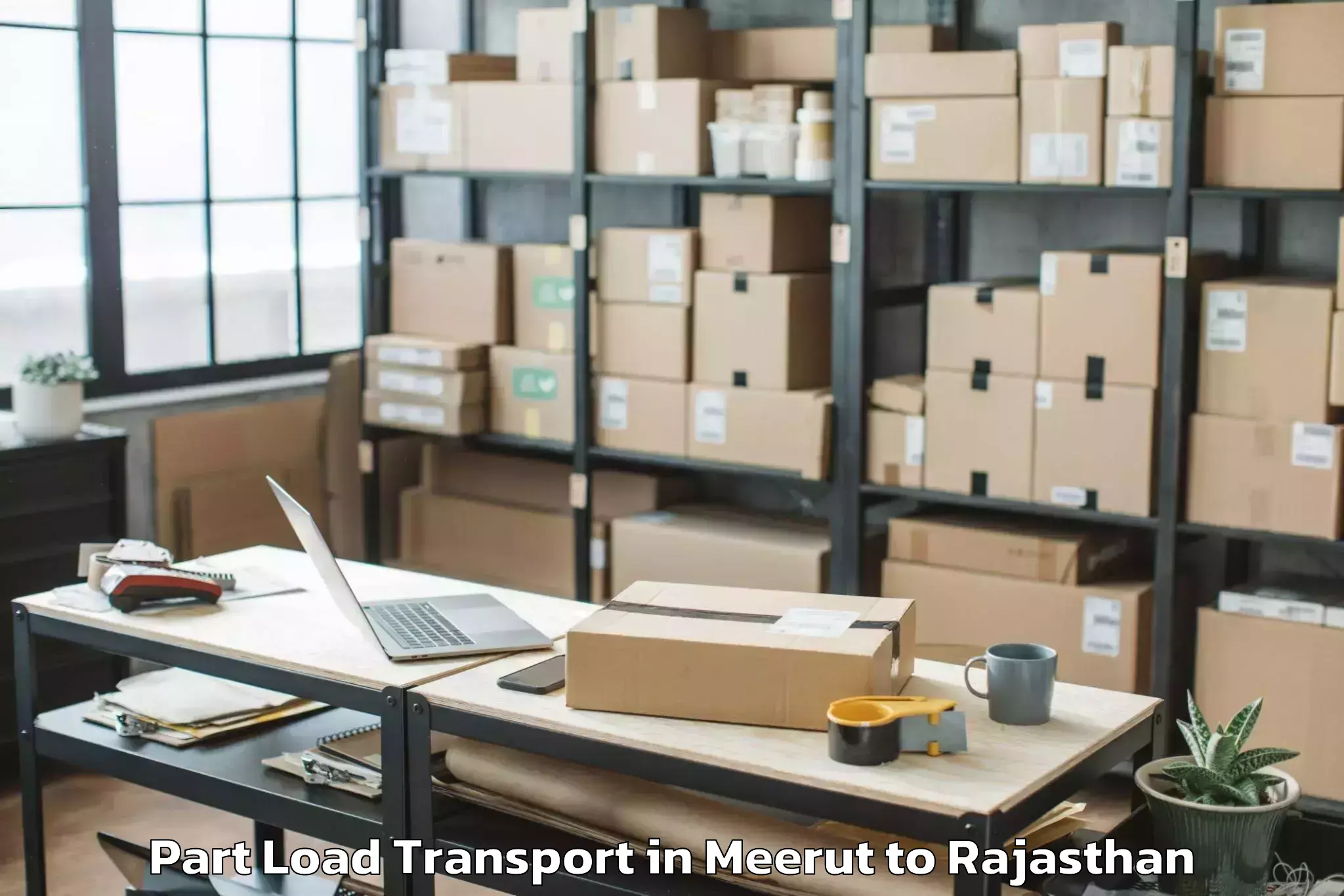 Easy Meerut to Salumbar Part Load Transport Booking